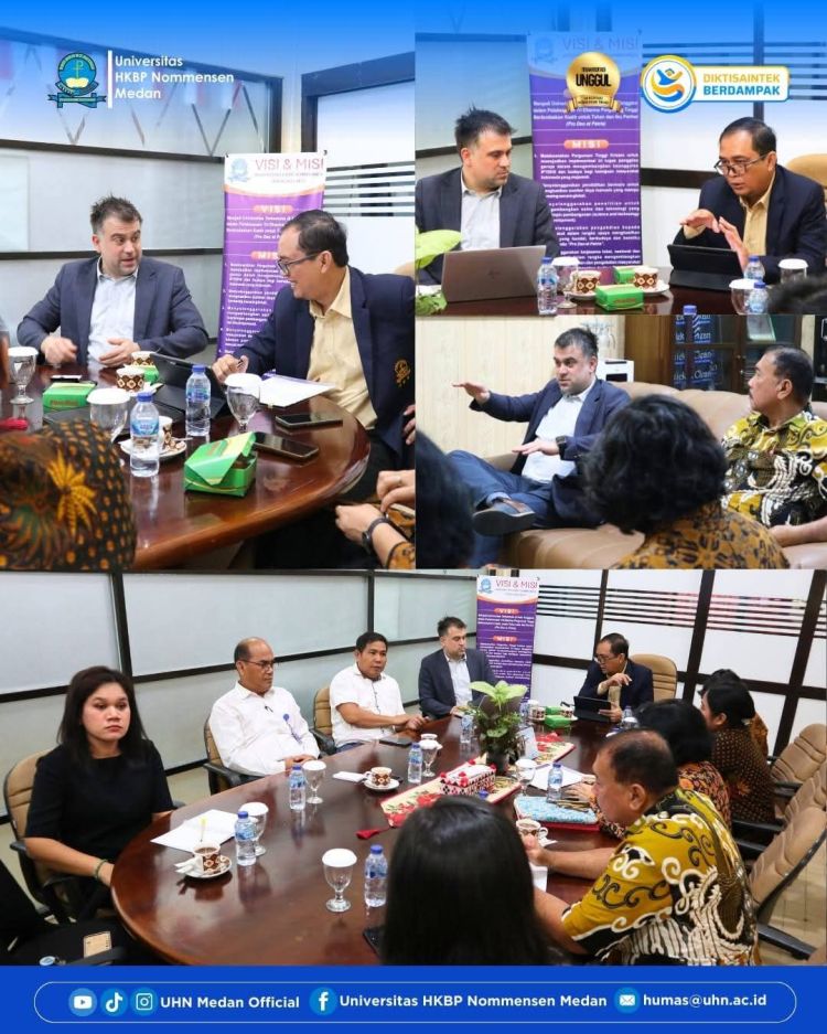 Terima Silaturahmi Kolega dari Rep. Ceko, Rektor Tegaskan UHN Medan Bangun Jejaring Internasional