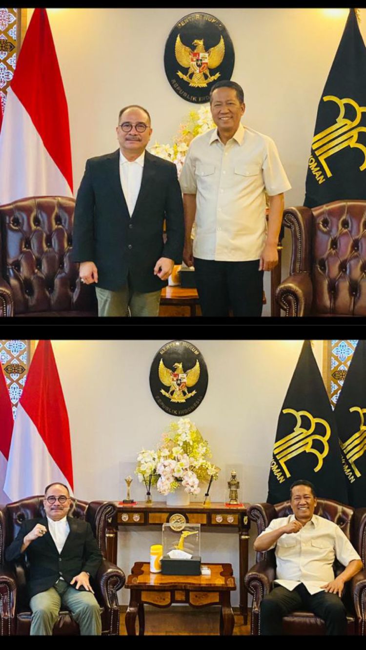 Menteri Hukum RI Supratman Andi Agtas dan Firman Jaya Daeli Bahas Penguatan Negara Hukum Indonesia