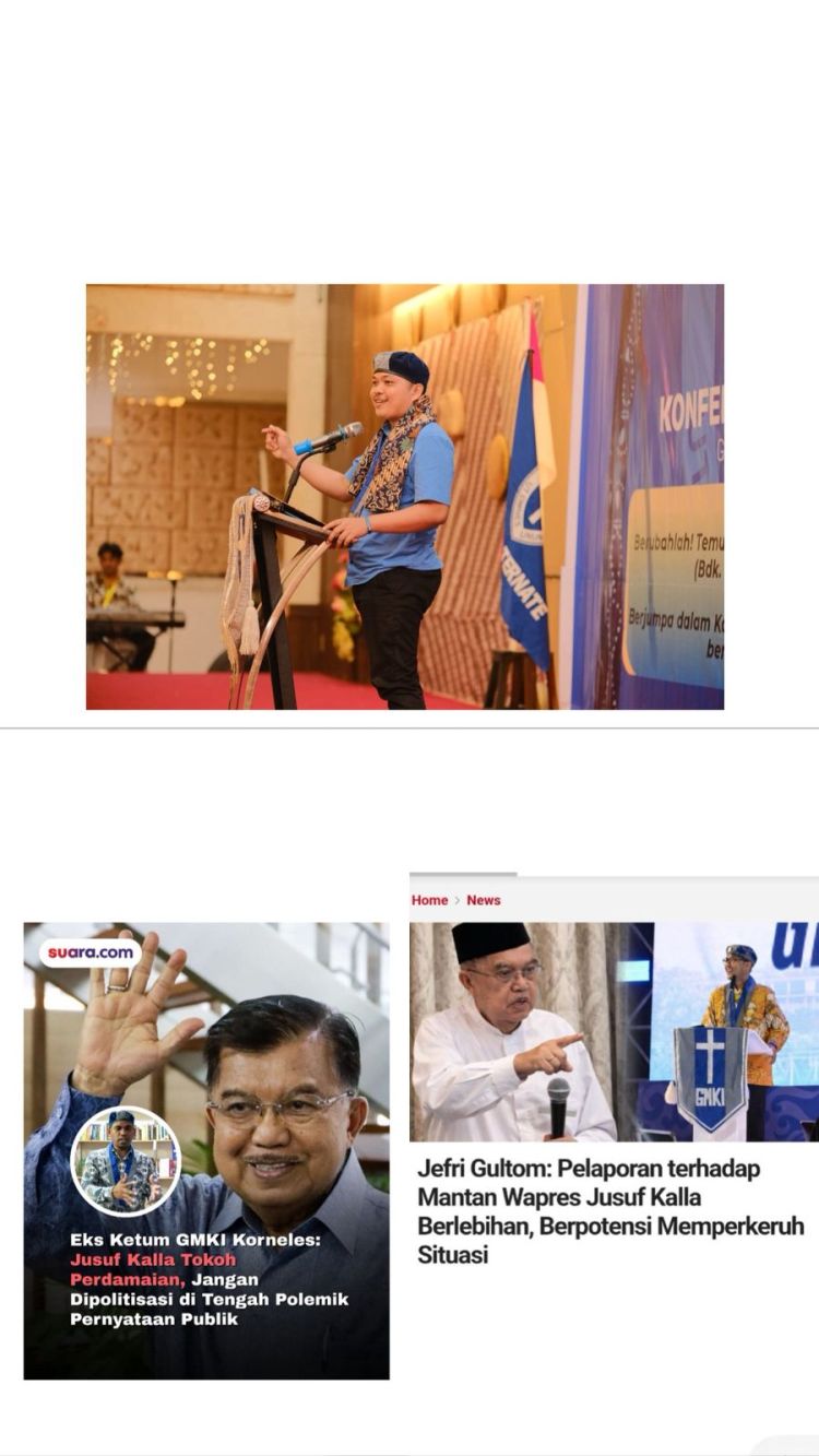 Polemik Pernyataan Jusuf Kalla, Ketua Bidang Organisasi PP GMKI Beri Seruan : Kader GMKI dan Eks Ketum Harus Taat Konstitusi Organisasi