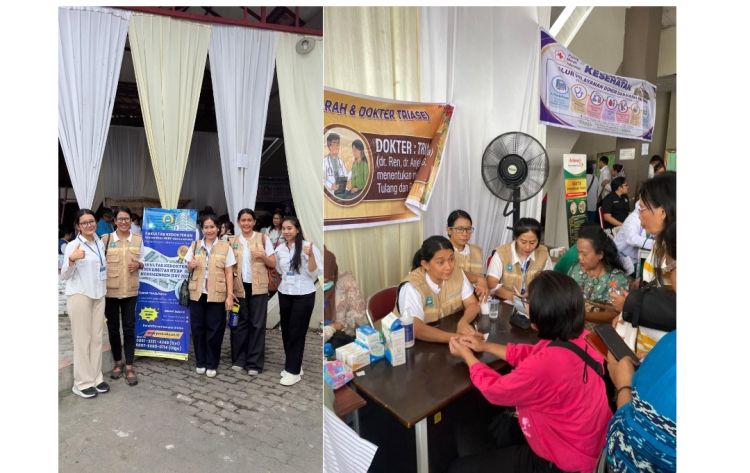 Fakultas Kedokteran Nommensen Berkolaborasi Dengan Panitia Paskah Kota Medan Melayani Warga Kota Medan