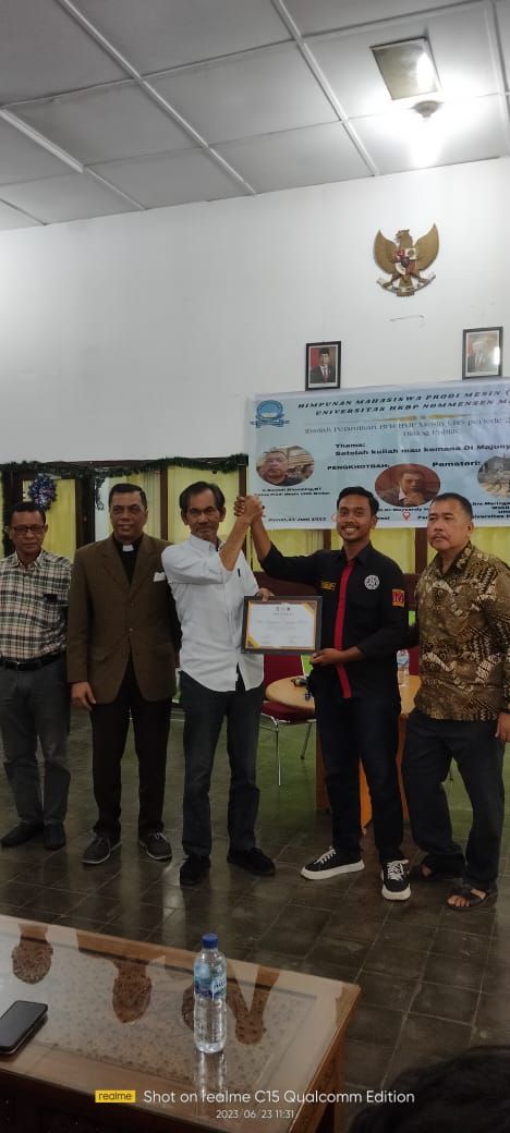 WR III UHN Medan Drs. Maringan Panjaitan, M.Si Tegaskan  Mahasiswa Prodi Teknik Mesin Harus Berani Bermimpi Rancang Masa Depan