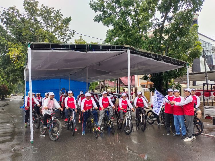 Semarakkan HUT NKRI 78 Dengan Gowes, Para Ama Distrik X HKBP Medan Aceh sangat Antusias