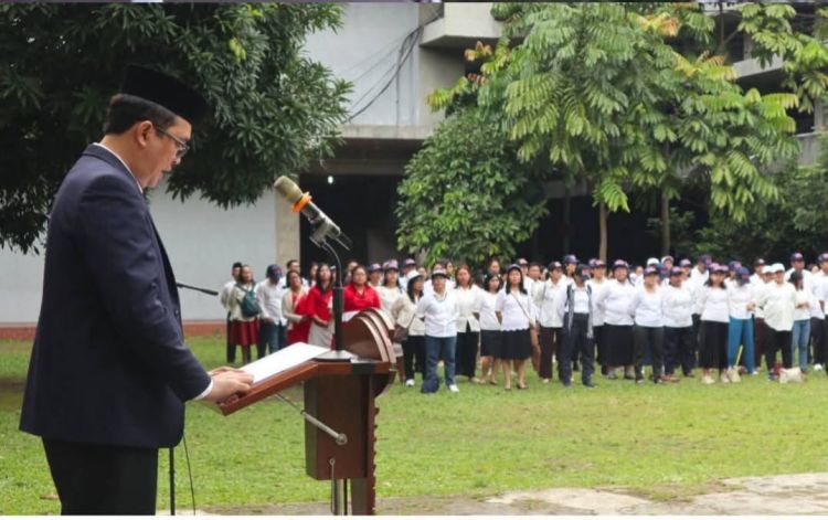 Pidato Rektor UHN Medan Pada Saat Perayaan HUT Kemerdekaan RI ke 80 di Kampus