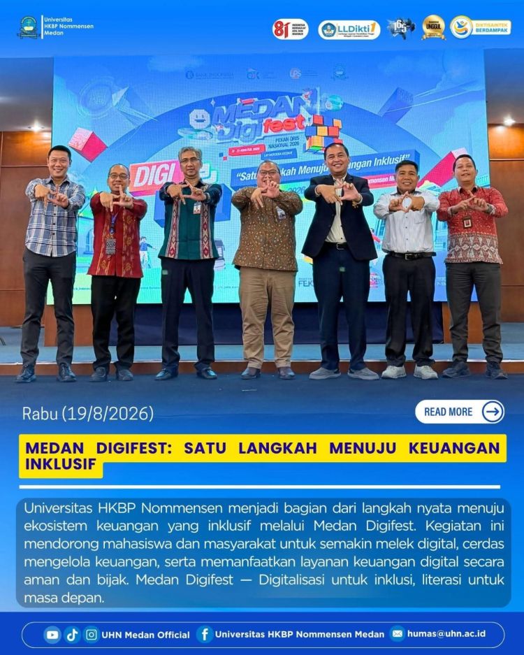 Dipercaya Selenggerakan Medan Digifest 2026: Rektor UHN Medan Dr. Richard AM Napitupulu Tegaskan UHN Medan Dorong Ekosistem Keuangan Bijak Bertransaksi