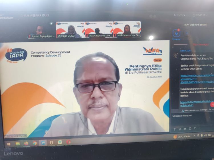 Menguat Dalam Diskusi IAPA Pusat, Prof. Dr. Marlan Hutahaean, MSi Tegaskan EAP Diharapkan Penyeimbang Mencegah Politisasi Pirokrasi