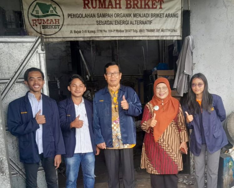 Mahasiswa Prodi THP Nommensen Medan Selesaikan PKL di Rumah Briket Medan