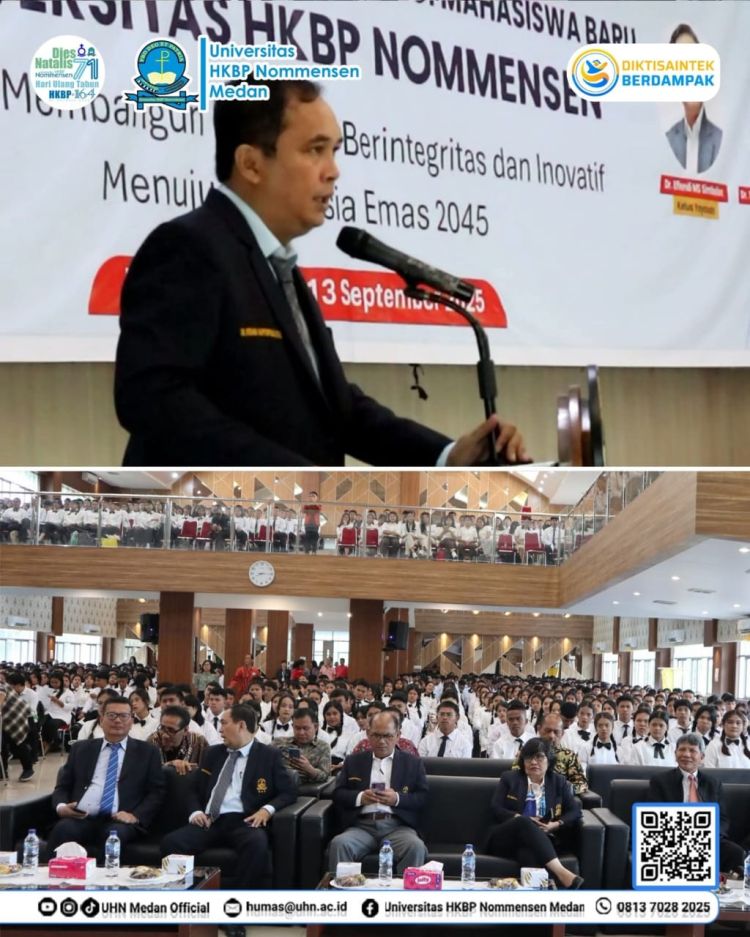 Semangati Seribuan Mahasiswa Baru UHN Medan, Rektor Tegaskan Mahasiswa Harus Punya Visi Masa Depan