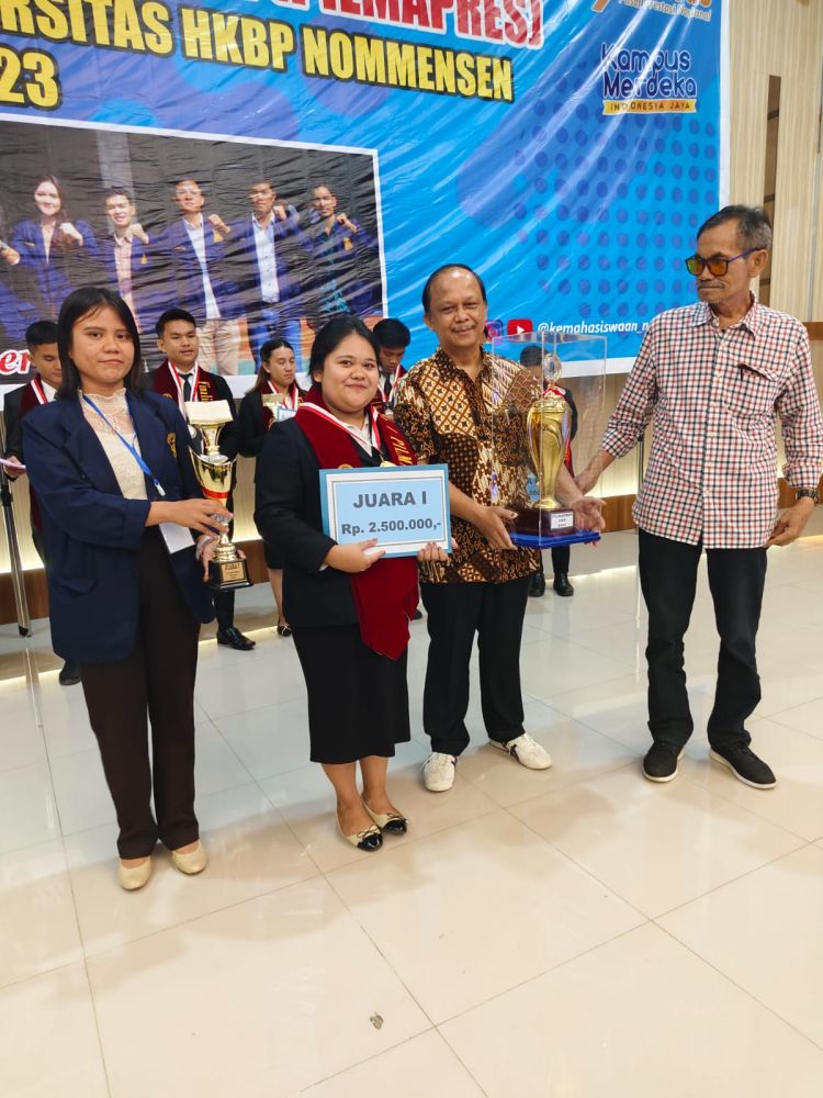 Nelly Kapitarani Panggabean Mahasiswi Fakultas Hukum Juara 1 Pilmapres UHN 2023