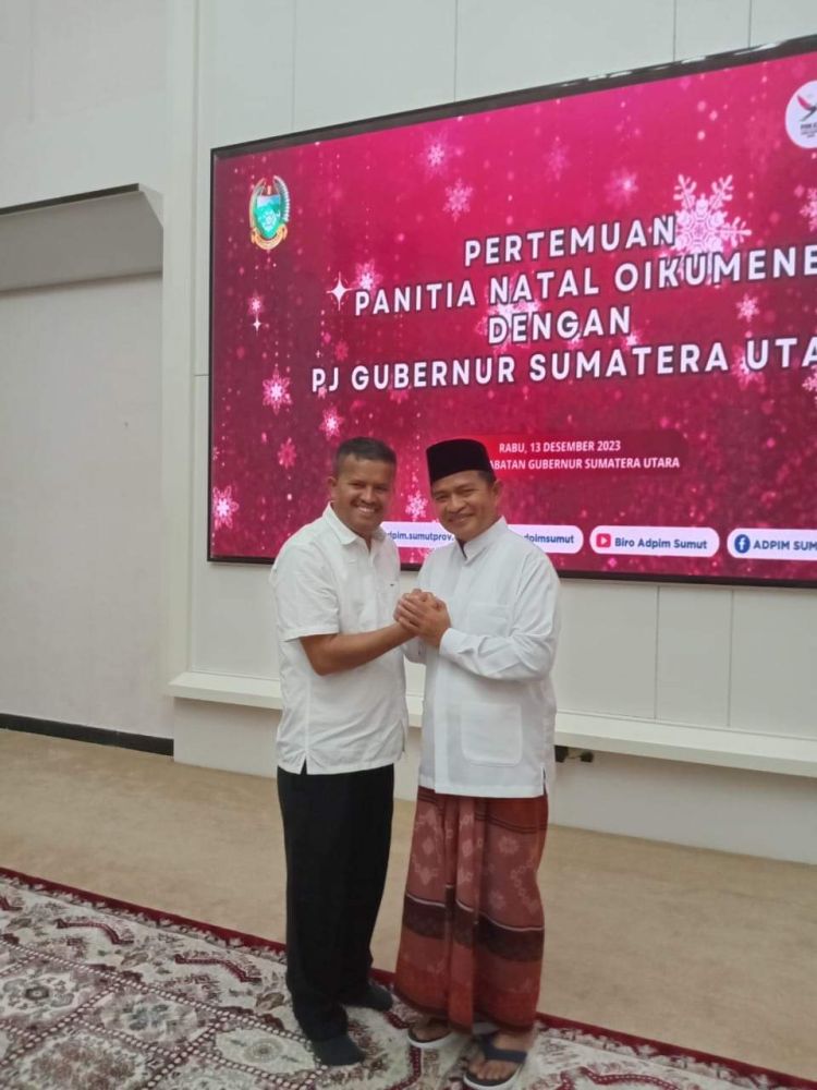Dukung Natal Oikumene Sumut, Jadi Pane Apresiasi Pj Gubsu Dr. Hasanundin